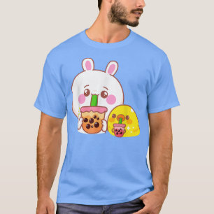 Camiseta Rabbit Boba Tea Bubble Tea Kawaii Tema lindo rabin