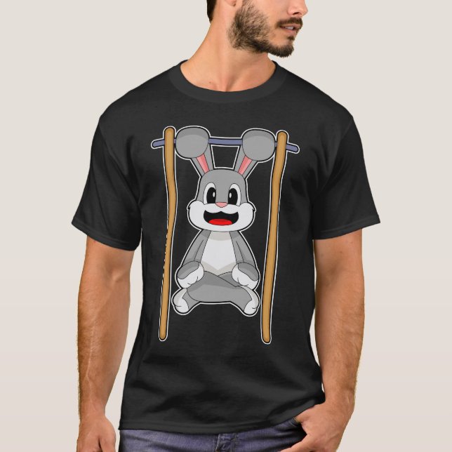 Camiseta Rabbit Bodybuilder Pull ups Bodybuilding (Anverso)