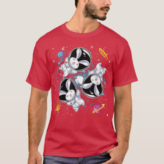 Camiseta Rabbit Bunny Animal Rocket Planets Space Scientist