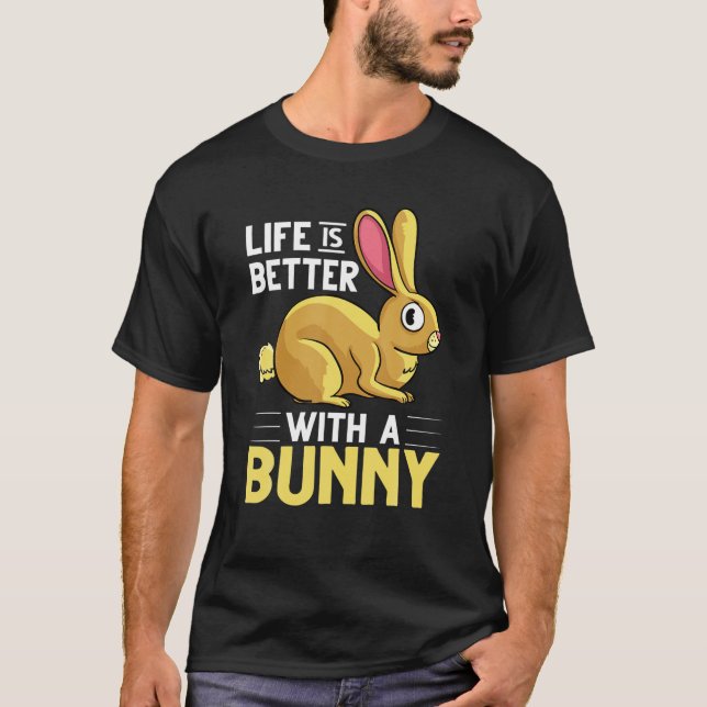 Camiseta Rabbit Bunny Lionhead Angora Rex Harlequin Cage (Anverso)
