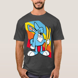 Camiseta Rabbit Bunny Ski Snow Skier Winter Sport Animal Fu