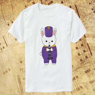 Camiseta Rabbit Clarinet Marcha Banda Morado Amarillo