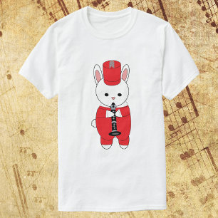 Camiseta Rabbit Clarinet Marcha Banda Roja Blanco