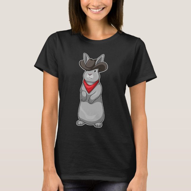 Camiseta Rabbit Cowboy Cowboy gorra (Anverso)