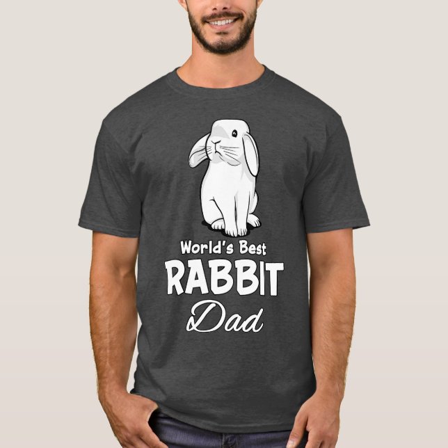 Camiseta Rabbit Dad Cute Bunny Mascota Para Los Hombres Pad (Anverso)