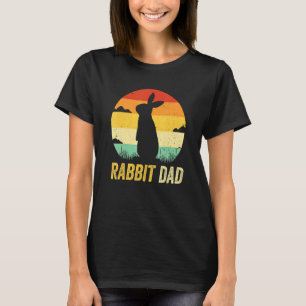 Camiseta Rabbit Dad Retro Vintage Fathers Day Bunny Dad