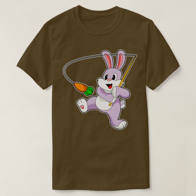 Camiseta Rabbit Fisher Fishing rod rot (Diseño del anverso)