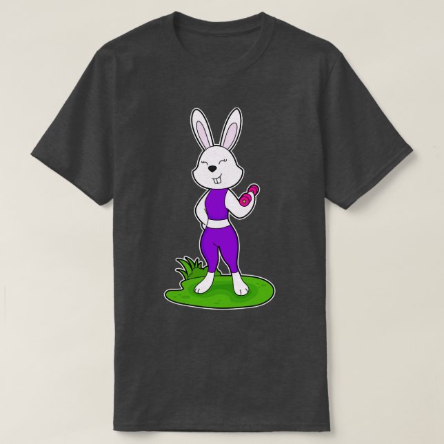 Camiseta Rabbit Fitness Dumbbell (Diseño del anverso)