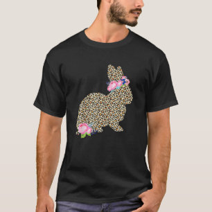Camiseta Rabbit Floral Leopard Feliz Día de la Madre en Pas