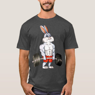 Camiseta Rabbit Halterofilia Funny Deadlift Fitness Easter