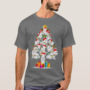 Camiseta Rabbit Love Christmas Tree Light Gorra Nieve Santa