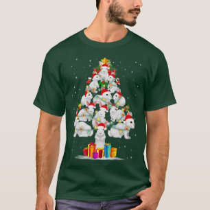 Camiseta Rabbit Love Christmas Tree Light Hat Snow Santa Xm