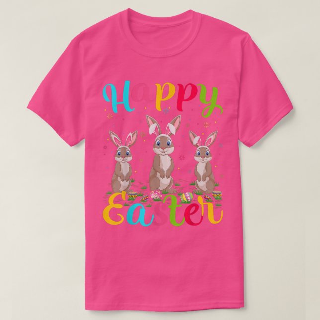 Camiseta Rabbit Lover Funny Easter Egny Conejo Feliz E (Diseño del anverso)