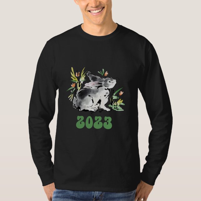 Camiseta Rabbit New Year 2023 Christmas Celebration Santa E (Anverso)
