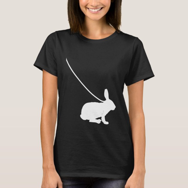 Camiseta Rabbit on a Leash Bunny Hare Pet Animal Cute (Anverso)