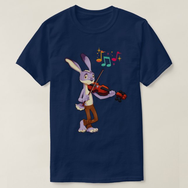 Camiseta Rabbit plays the violin professionally (Diseño del anverso)