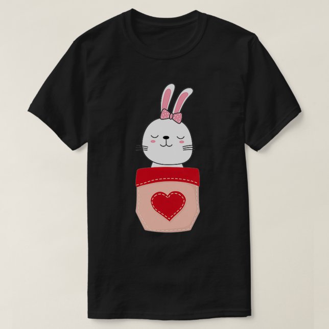 Camiseta Rabbit Pocket Bunny Mama Cute Pet Animal Mommy Mom (Diseño del anverso)