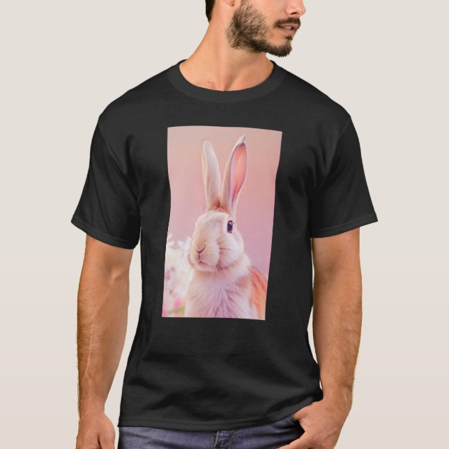 Camiseta Rabbit Portrait 86 Animal Easter Wildlife Illustra (Anverso)