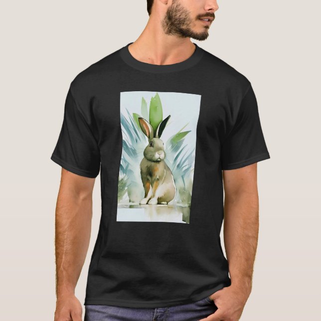 Camiseta Rabbit Portrait No 24 Animal Easter (Anverso)