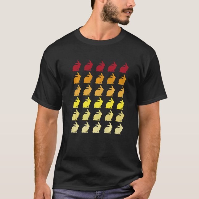 Camiseta Rabbit Retro Animal Pattern   (Anverso)