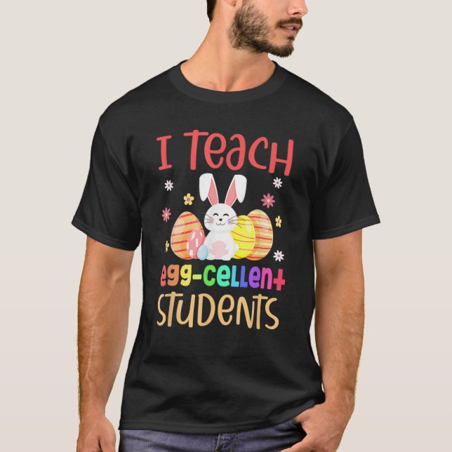 Camiseta Rabbit S Easter Egg I Enseña A Los Estudiantes (Anverso)