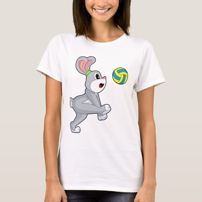 Camiseta Rabbit Volleyball player Volleyball Sports (Anverso)
