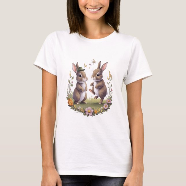 Camiseta rabbits sticker (Anverso)