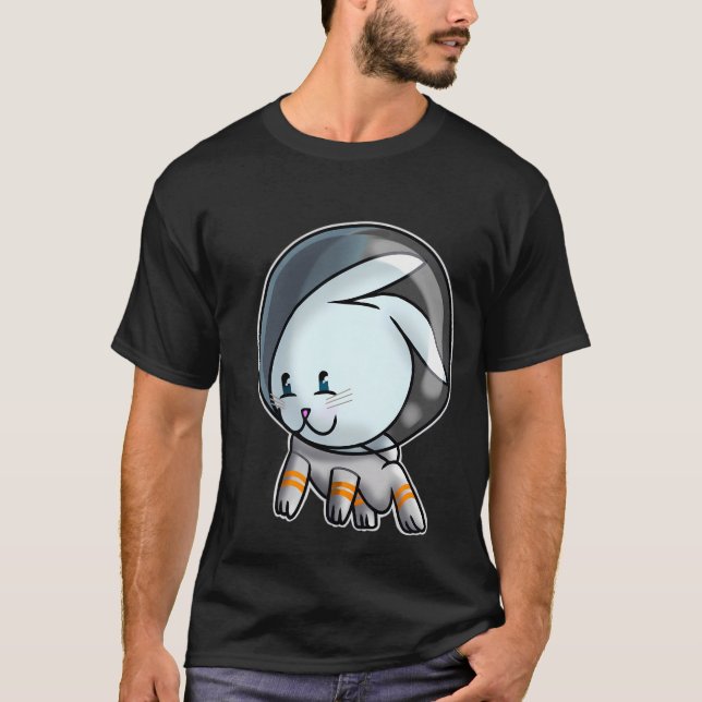 Camiseta Rabbitstronauta - Astronauta de conejo rosa (Anverso)