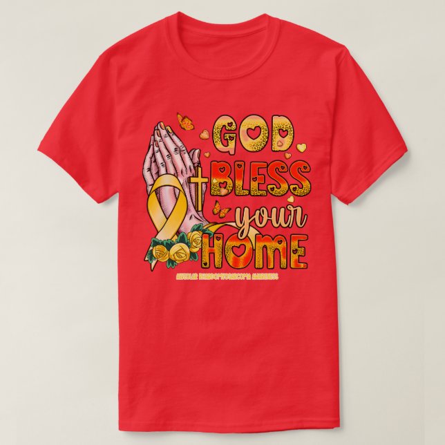Camiseta Rabdomiosarcoma alveolar Conciencia dios bendiga l (Diseño del anverso)