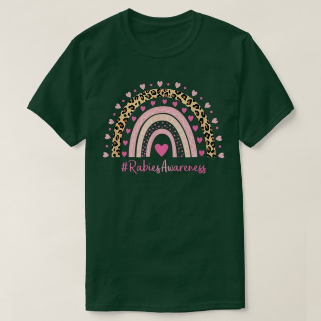 Camiseta Rabia Concienciación sobre el leopardo del corazón (Diseño del anverso)
