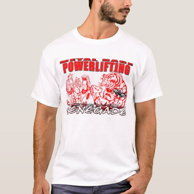 Camiseta rabia metalizado powerlifting (Anverso)