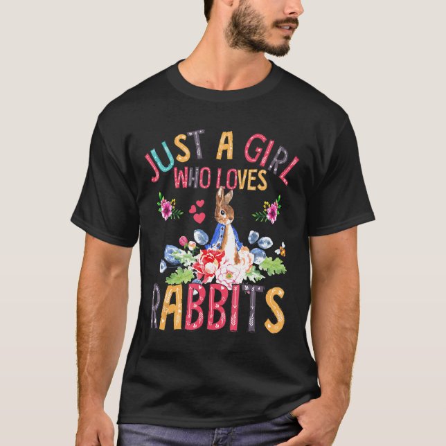 Camiseta Rabino. Sólo un Chica que ama a los conejos (Anverso)