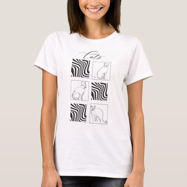 Camiseta Rabisco de gato (Anverso)