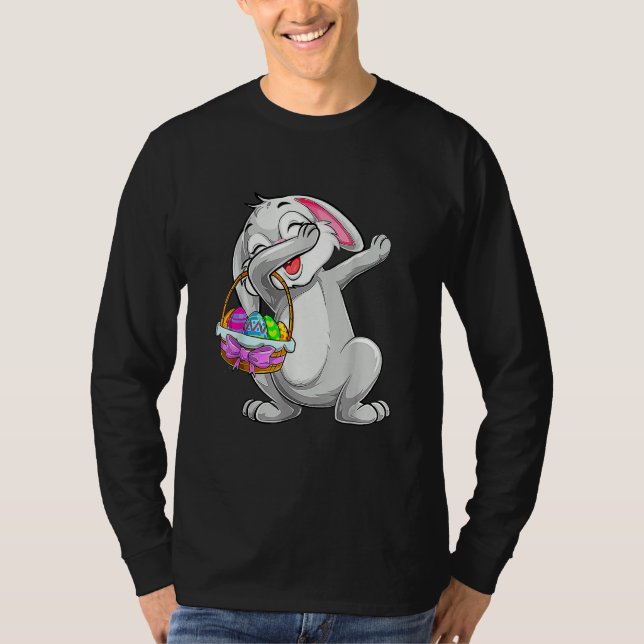 Camiseta Rabit Cute Bunny Con Huevos Easter Dab Boy (Anverso)