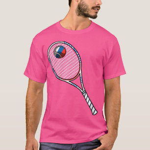 Camiseta Raca De Tenis Y Bandera De Balas De Rusia