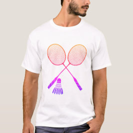 Camiseta Racas de Badminton Shuttlecock Birdie Ombre