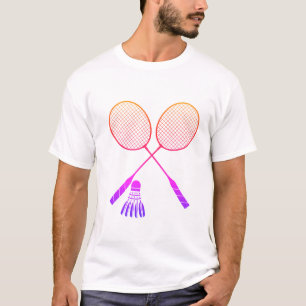 Camiseta Racas de Badminton Shuttlecock Birdie Ombre