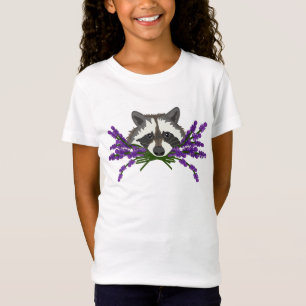 Camiseta Racco con lavanda. Raccoon Fiesta