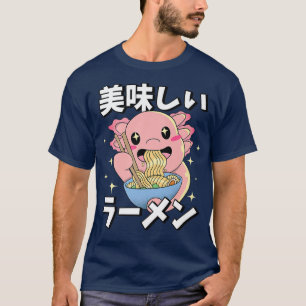 Camiseta Racco japonés comiendo comida japonesa fideos de R