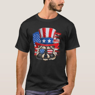 Camiseta Racco Patriótico 4 De Julio Trash Panda Usa Fl