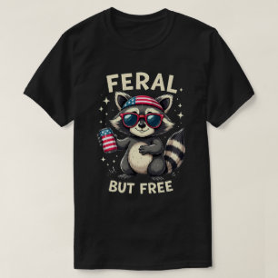 Camiseta Racco patriótico feral pero divertido libre 4 de j