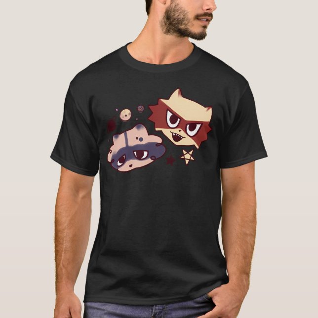 Camiseta Racconones En El Espacio (Anverso)