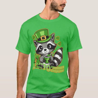 Camiseta raccoon afortunado - día de san patrick