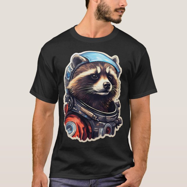 Camiseta Raccoon astronauta (Anverso)