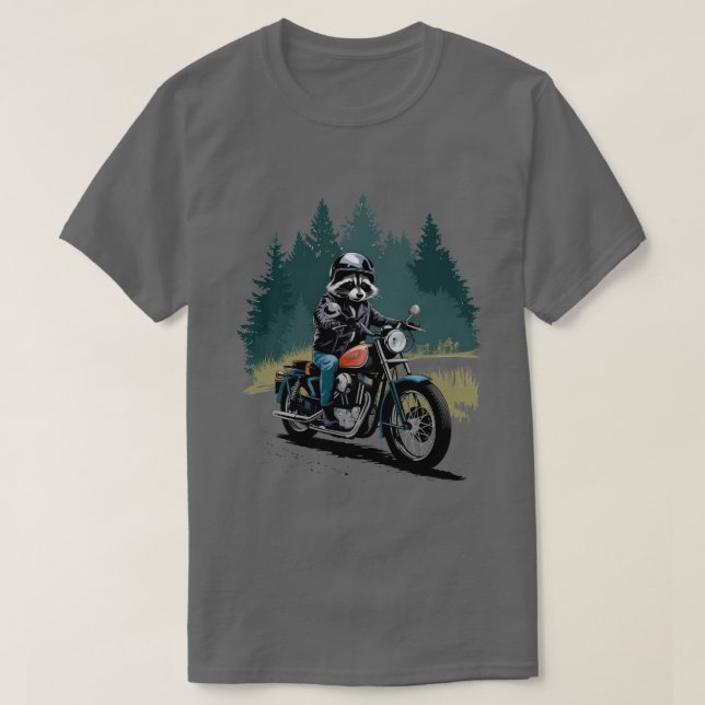 Camiseta Raccoon Biker (Diseño del anverso)