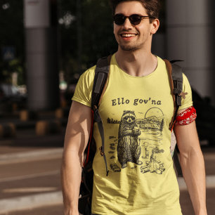 Camiseta Raccoon británico que come fuego de basura