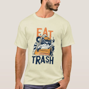 Camiseta Raccoon come basura