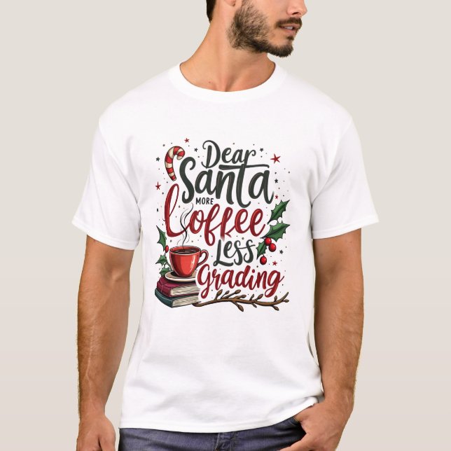 Camiseta Raccoon con sombrero de Santa María y Navidades (Anverso)
