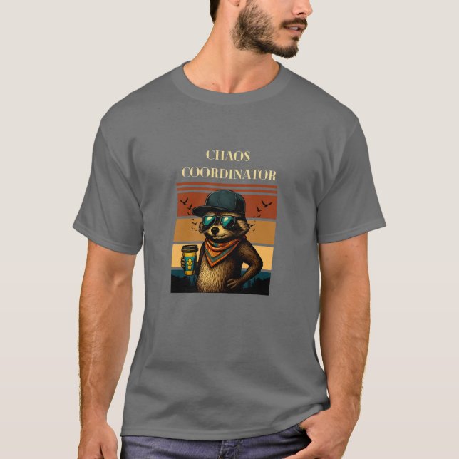 Camiseta Raccoon, coordinador del caos (Anverso)