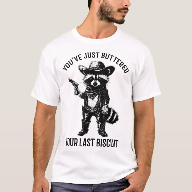 Camiseta Raccoon Cowboy Que Acabas De Marear (Anverso)